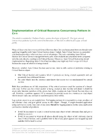 Critical Resource Concurrency Pattern in C++