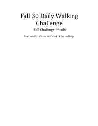 Fall 30 Daily Walking Challenge Fall Challenge Emails