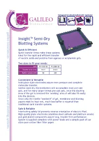 Insight Semi-Dry Blotting Systems ™