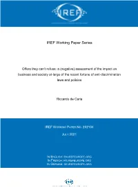 Iref Working Paper No. 202104 July 2021 in English