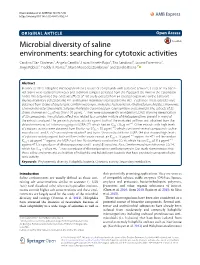 Microbial Diversity of Saline Environments