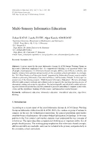 Multi-Sensory Informatics Education