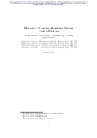 Obstacles to Studying Alternative Splicing Using Scrna-Seq