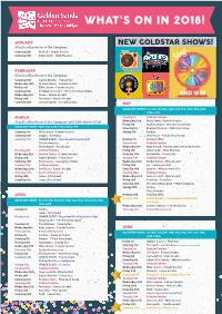 What's on in 2018!