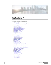 Applications: P