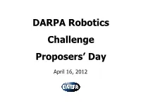 DARPA Robotics Challenge Proposers'