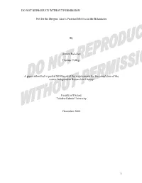 Do Not Reproduce Without Permission