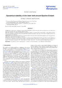 Dynamical Stability of the Inner Belt Around Epsilon Eridani