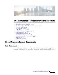 IM and Presence Service Features and Functions