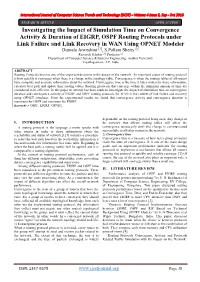 Investigating the Impact of Simulation Time on Convergence Activity