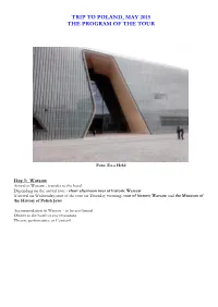 The Program for the Tour