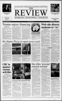 Trustee Enjoys Financing Web Site Directs Students to 'As'
