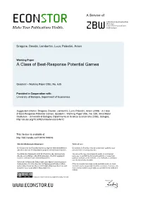 A Class of Best-Response Potential Games