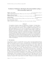 Analysis of Imbalance Strategies Recommendation Using a Meta-Learning Approach