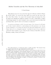 Hidden Variables and the Two Theorems of John Bell