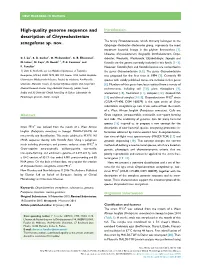 High-Quality Genome Sequence and Description of Chryseobacterium