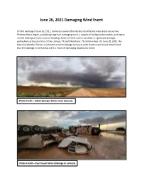 June 26, 2021 Damaging Wind Event