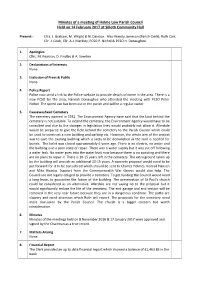 Minutes of a Meeting of Holme Low Parish Council Held on 14 February 2017 at Silloth Community Hall