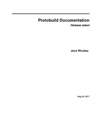 Protobuild Documentation Release Latest