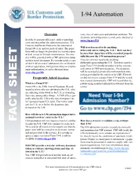 Automated I-94 Resources