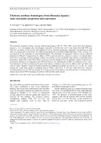 Chalcone Synthase Homologues from Humulus Lupulus: Some Enzymatic Properties and Expression