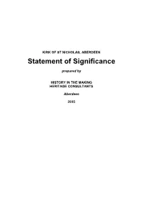Statement of Significance