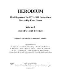 The Geological and Morphological Structure of Herodium and the Quarries for Building Stones and Fill Materials (Shimon Ilani, Tsevi Minster, and Daniel Wachs)