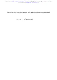 Curvature Effect of PE-Included Membrane on the Behavior of Cinnamycin on the Membrane