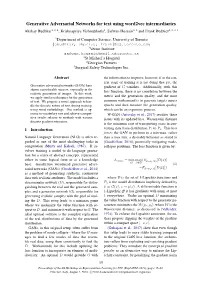 Generative Adversarial Networks for Text Using Word2vec Intermediaries