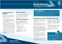 Multi-Modal Transport Corridor: Newsletter 1