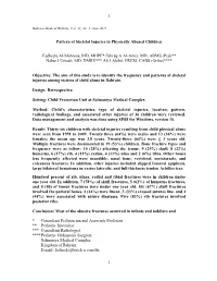 Pattern of Skeletal Injuries in Child Physical Abuse