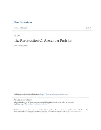 The Resurrection of Alexander Push Kin John Oliver Killens
