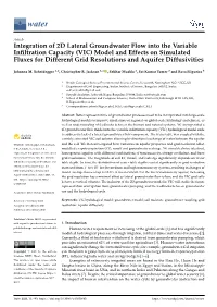 Integration of 2D Lateral Groundwater Flow Into the Variable
