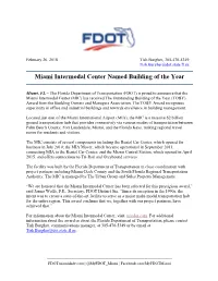 Miami Intermodal Center Named Building of the Year
