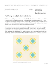 Paul Feeley: an Artist's Game with Jacks