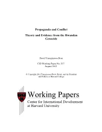 Theory and Evidence from the Rwandan Genocide