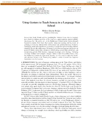 Using Gesture to Teach Seneca in a Language Nest School