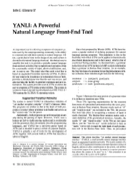 YANLI: a Powerful Natural Language Front-End Tool