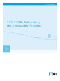 10G EPON- Unleashing the Bandwidth Potential White Papers