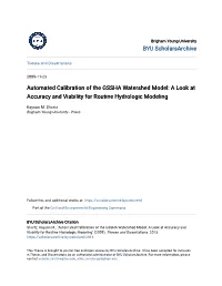 Automated Calibration of the GSSHA Watershed Model: a Look at Accuracy and Viability for Routine Hydrologic Modeling
