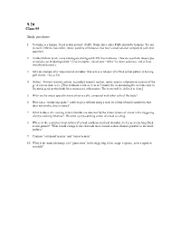 Lecture 5 Study Questions: Ethology of Geese; Fixed Action Patterns And