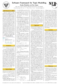 Software Framework for Topic Modelling with Large