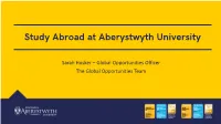 Study Abroad at Aberystwyth University