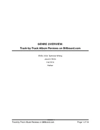 Track-By-Track Album Reviews on Billboard.Com