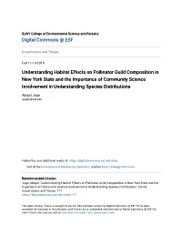Understanding Habitat Effects on Pollinator Guild Composition in New York State and the Importance of Community Science Involvem