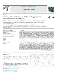 Assessing the Cost-Effectiveness of a Fish Stocking Program in a Culture-Based Recreational Fishery