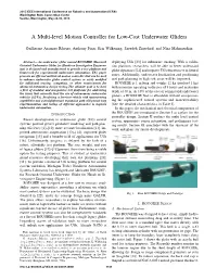 A Multi-Level Motion Controller for Low-Cost Underwater Gliders