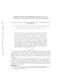 Error Analysis and Improving the Accuracy of Winograd Convolution for Deep Neural Networks
