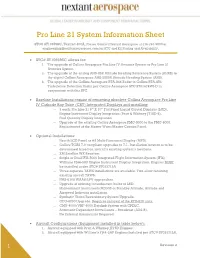 Pro Line 21 System Information Sheet