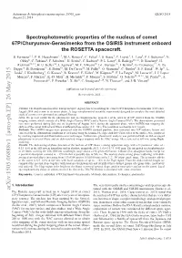 Spectrophotometric Properties of the Nucleus of Comet 67P/Churyumov